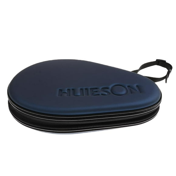 Housse Professionnelle pour Raquette de Tennis de Table / Pagaie avec Fermeture Éclair et Sangle de Poignée - Imperméable et Portable Bleu Foncé