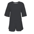 thumbnail image 5 of Pyhlmscde Women Summer Two Piece Outfits Sweatsuits 2025 Casual Lounge Skirt Shorts Matching Sets Trendy Short Sleeve Clothing,Summer Outfits for Women 2 Piece Set, 5 of 7