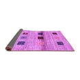 thumbnail image 2 of Ahgly Company Indoor Round Abstract Purple Contemporary Area Rugs, 6' Round, 2 of 4