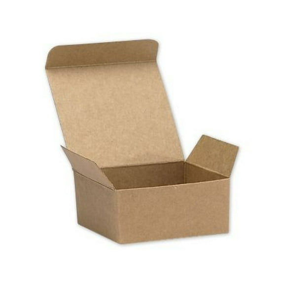 Kraft 4 Piece Ballotin Candy Boxes - 2 5/8in. x 2 3/4in. x 1 1/4in. - 25 Pack (tb4kr)
