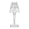 thumbnail image 3 of yeacher USB Rechargeable Acrylic Diamond Table Lamp Touching Control Crystal Bedside Night Light Decorative Bedroom Nightstand Lamp, 3 of 8
