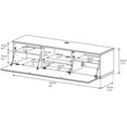 thumbnail image 2 of SONOROUS Studio ST-160B Compatible I/R Meuble Télé en Bois et Verre avec Roues Dissimulées pour Formats jusqu'à 75 Pouces (Design Moderne avec 6 Tablettes pour Vos Composants Audio/vidéo et Consoles) - Couvercle en Verre Noir, 2 of 7