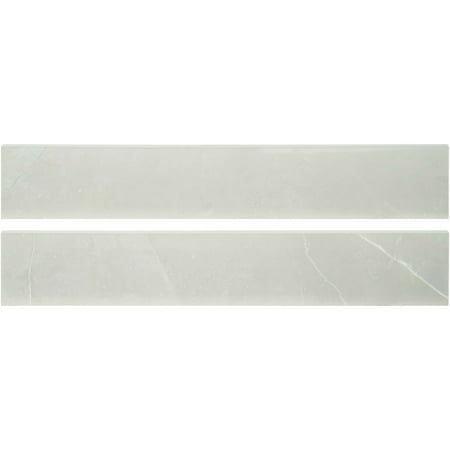 MSI Sande Grey Bullnose 3 in. x 18 in. Polished Porcelain Wall Tile (15 in. ft./Case)