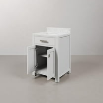 Water Creation Madison 24" Wood Single Bathroom Vanity in Pure White/Chrome