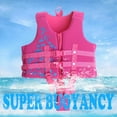 thumbnail image 2 of LIIPEE Girls Buoyancy Life Jacket Summer Comfort Cartoon Printed Sleeveless Zipper Coast Guard Approved Life Vest Trendy Party Life Vest Beachwear,Hot Pink,2-3 Years, 2 of 7