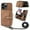 Brown, variant on Allytech Wallet Case for Apple iPhone 15, with Crossbody Shoulder Strap Large Zipper Pocket Cards Slots Stand Protective Shockproof Case for iPhone 15 - Brown