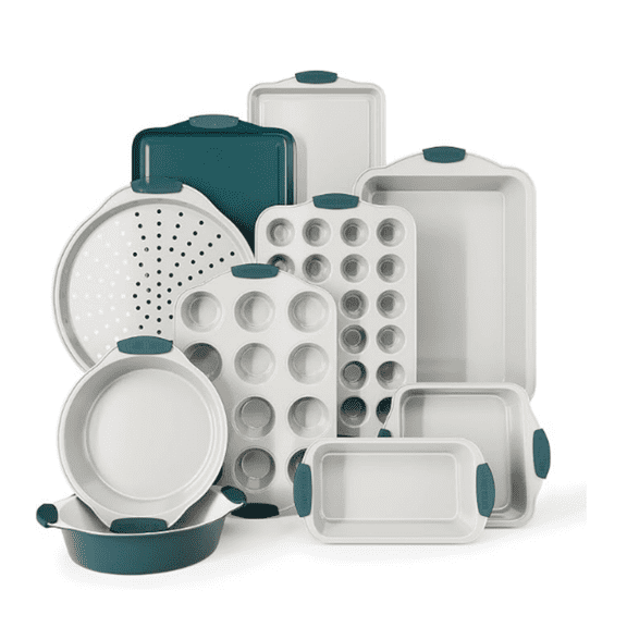 Nonstick Stackable Bakeware Set - Heavy Duty, Durable, Easy Release Baking Set, 10 Pcs
