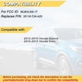 thumbnail image 2 of Key Fob Replacement for 2013 2014 2015 Honda Accord/ 14 15 Civic Car Keyless, 2 of 5
