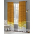 thumbnail image 4 of Orange Gradient Sheer Curtains for Living Room Bedroom, Watercolor Abstract Orange Gradient Water Ripples Light Filtering Sheer Curtains, Rod Pocket Voile Window Drapes, 2 Panels Set 52"x 96", 4 of 7