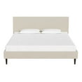 thumbnail image 5 of Mainstays Vera Upholstered Velvet Platform Bed, No Box Spring Required, King, Cream, 5 of 17