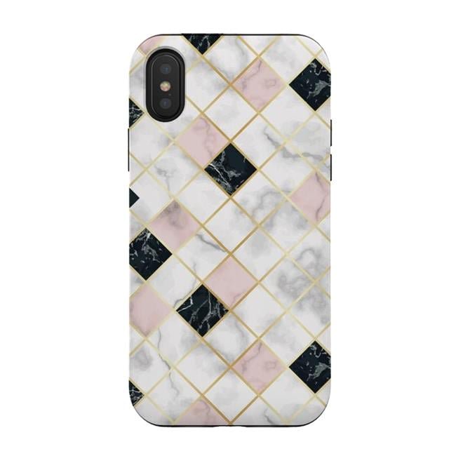 Marble Geometry III Tough Case for iPhone XS & X