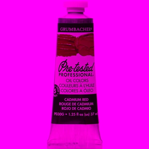 Grumbacher Pre-Tested Oil Color, 37ml Tube, Cadmium Red