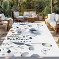 thumbnail image 2 of Spring Blue Floral Outdoor Rug for Patio/Deck/Porch, Non-Slip Large Area Rug 3 x 5 Ft, Country Garden Wildflowers Botanical Indoor Outdoor Rugs Washable Area Rugs, Camping Rug Carpet Runner, 2 of 8