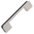 thumbnail image 1 of 3-3/4 in. Center Embossed Leather Strip Cabinet Pulls, Satin Nickel, 1 of 3