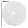 thumbnail image 3 of Faux Fur Christmas Tree Skirt 24 Inch White Fluffy Tree Skirt for Christmas Tree Decoration and Holiday Decor, 3 of 5