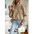 thumbnail image 6 of Womens Blouses and Tops Boho Floral Print Long Sleeve Shirts and Tops Loose Fit, 6 of 6