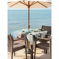 thumbnail image 3 of Outdoor Tablecloth with Umbrella Hole for Patio/Picnic/Party/Camping, Spring Flowers Waterproof Table Cloth Square Cover Washable, White Magnolia Blossom Botanical Blue Green (54"x 54"), 3 of 8
