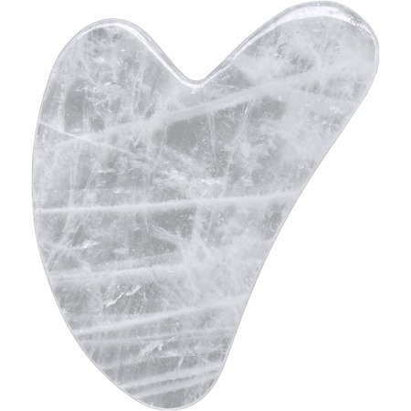 Crystal Gua Sha Scraping Board Massage Tool for SPA Acupuncture Therapy Acupoint Trigger Point Treatment Whole Body Skin Heart Shaped, Rock Quartz