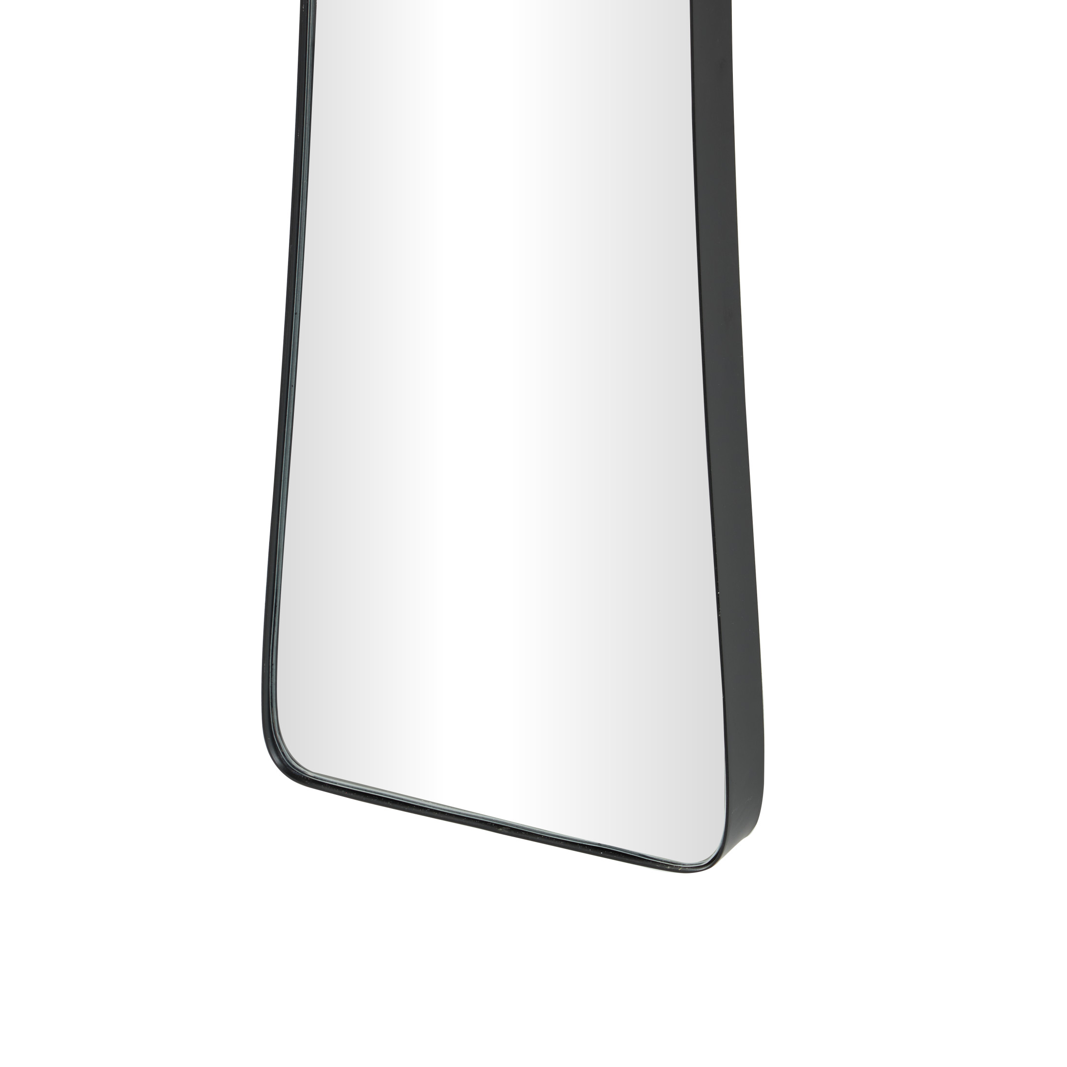 DecMode 9" x 45" Black Tall Abstract Wall Mirror