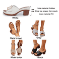 thumbnail image 6 of CHICVOMEY Women's Slide Sandals 2025 Fashionable Summer Sandals with Square Buckle Comfortable Non-Slip Platform Sandals Cushioned Footbed Wide Width Options Beach Outdoor, 6 of 6