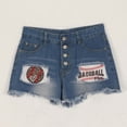 thumbnail image 2 of Taqqpue Denim Shorts for Women Stretchy Ripped Casual High Waisted Jean Shorts Printed Trendy Y2k Jorts Distressed Frayed Raw Hem Short Jeans On Clearance, 2 of 9