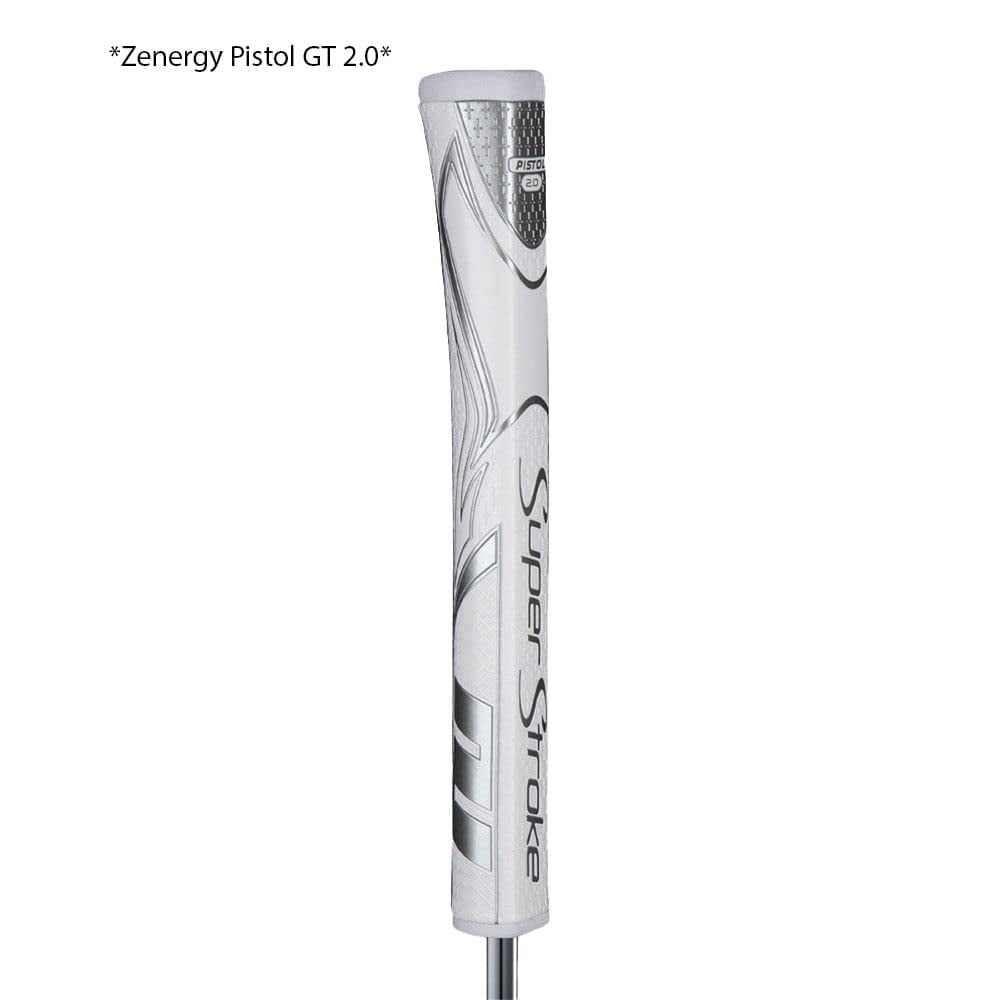 SuperStroke Golf Zenergy Pistol GT 2.0 Grips White/Silver