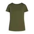 thumbnail image 5 of Time and Tru Women's Cotton Crewneck Tee with Short Sleeves, Size XS-XXXL, 5 of 5