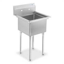 GRIDMANN Stainless Steel Utility Sink with 18" x 18" Bowl, NSF Commercial Kitchen Prep Sink