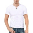 thumbnail image 2 of Aiyino Mens Henley Shirts Slim Fit Short Sleeve Beefy Fashion Casual Top Shirts of Cotton Shirts, 2 of 4