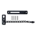 thumbnail image 5 of Cadena de seguridad para puerta, limitador de puerta estrecho, cerradura antirrobo con resorte y tornillos para puerta interior de casa, acabado en acero inoxidable negro mate., 5 of 5