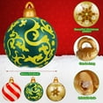 thumbnail image 2 of 3 Pcs 23.6 Inch Giant Christmas PVC Inflatable Decorated Ball Blow up Inflatable Christmas Yard Decorations Outdoor Large Xmas Ornaments Balls for Outside Lawn Yard Holiday Pool Decoration (Novel), 2 of 7