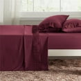 thumbnail image 4 of U by Bedsure Queen Sheet Set - Soft Sheets for Queen Bed, 4 Pieces Hotel Luxury Burgundy Sheets, Easy Care Polyester Microfiber material Cooling Bed Sheet Set, 4 of 7