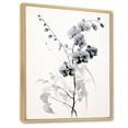 thumbnail image 2 of Designart "Oriental Design Elegant Floral Sketch I" Asian Floater Framed Wall Art Living Room, 2 of 7
