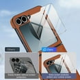 thumbnail image 2 of Allytechgroup Magnetic Case for Samsung Galaxy Z Flip 7 with Screen Protector, Wireless Charging Support 360 Rotating Stand Anti-Scratch Rugge Bumper Phone Case for Galaxy Z Flip7, Brown, 2 of 7