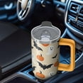 thumbnail image 5 of Halloween Tumbler 30 oz with Handle and Straw Haunted Ghost Bat Cup Halloween Party Gifts Travel Mug, 5 of 5
