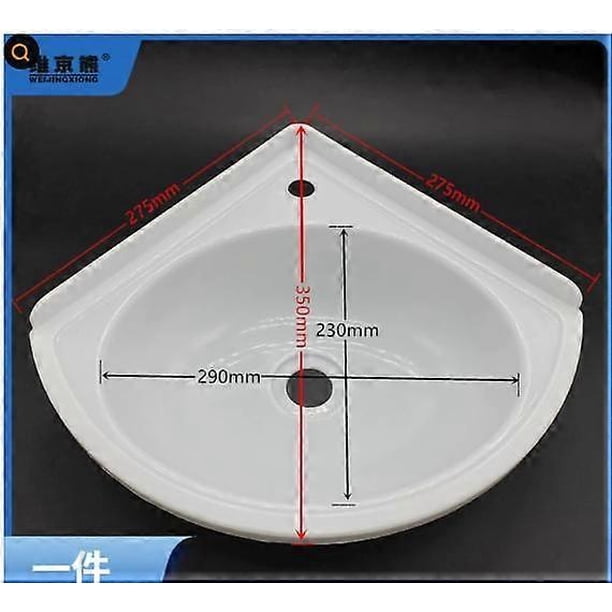 Plastic Wall-Mounted Corner Wash Basin Space-Saving Mini Sink For Small Apartments Triangle Shaped For Bathroom Wall Hanging Sink