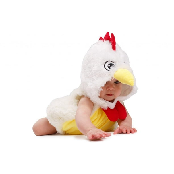 Disfraz De Gallo De Felpa Para Bebé – Mono Y Capucha Con Cara De Pollo, Talla 12-24 Meses, Suave Y Cómodo Para Carnaval