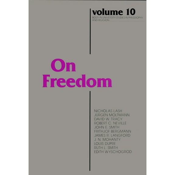 Boston University Studies in Philosophy  On Freedom, Book 10, (Paperback)