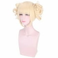 thumbnail image 3 of SUCS Golden ponytail bangs synthetic hair free wig hat for women and girls, 3 of 5