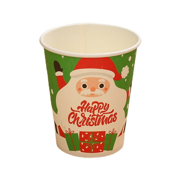 NSESSHome 16Pcs Christmas Disposable Paper Cup Christmas Cups Christmas Hot Chocolate Coffee Cups Snowman Santa Xmas Party Cups Christmas Holiday Table Party Supplies Decorations