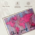 thumbnail image 6 of Elephant Stock She's Going Place World Map Wall Art - Horizontal Canvas Wall Art - Living Room Wall Decor - Inspirational And Typography Canvas - Gray And Pink Decor - 36" x 24", 6 of 8