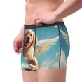 thumbnail image 3 of Rateoe Cute Angel Winged Dog Mens Boxer Briefs Poly Spandex Performance Boxer Briefs Underwear Hem Boxer Briefs - XX-Large, 3 of 8