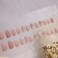 thumbnail image 4 of 24Pcs Brillant Doux Rose Faux Clou Paillettes Portable Faux Clou pour les Femmes Colle, 4 of 8