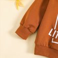 thumbnail image 4 of Infant Baby Boy Outfits 2Pcs Long Sleeve Pullover Sweatshirt Toddler Boys Pants Clothes Set 3 6 12 18 Months 2T 3T Toddler Boys Winter Clothes,3-6 Months,Brown, 4 of 5