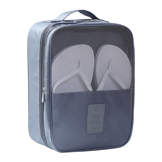 Qarigey Bolsa de almacenamiento de zapatos, zapatillas de deporte, bolsa con cremallera a prueba de polvo y agujero de malla, organizador de soporte para Envolturas para manijas de equipaje Gris Qarigey AP012004-02