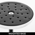 thumbnail image 4 of mDesign Metal/Glass Round Accent Side/End Drink Table, Black/White Marble Print, 4 of 6