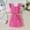 Pink, variant on Wavsuf Summer Girls Ruffled Skirt Suit Suspenders Flysleeve Blouse Buttons Skirt Belt Fashion Two-piece Set 3-8 Years Old Pink Size 4Y