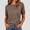 Coffee, variant on Summer Essential Knitted Crew Neck Short Sleeve Tee for Women, Relaxed Fit Solid Basic Top with Ribbed Cuffs for Everyday Casual and Work Wear