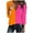 Orange, variant on Scyoekwg Womens Long Sleeve Tops Trendy Dressy Casual Fall Clothes Loose V-Neck Regular Tunic Tops Color Block Graphic Tee Pullover Tops Blouses(Black,XL)