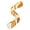 Orange, variant on Pet Life ® 'Denta-Twist' TPR Durable Dental Chew Toy